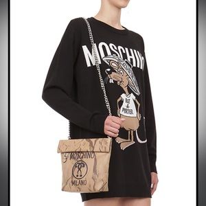 Moschino Net-A-Porter Rat Long Black Sweater